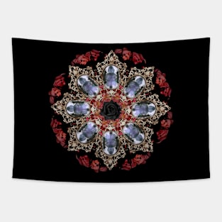 gothic castle mandala Tapestry