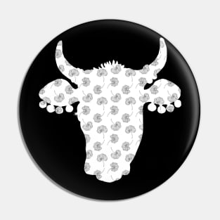 Botanical Cow Pin