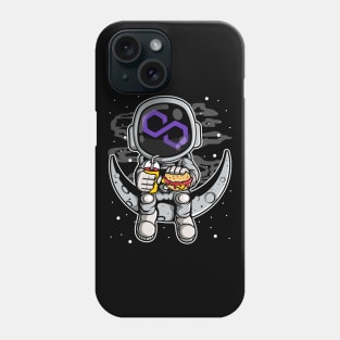 Astronaut Fastfood Polygon Matic Coin To The Moon Crypto Token Cryptocurrency Wallet Birthday Gift For Men Women Kids Phone Case