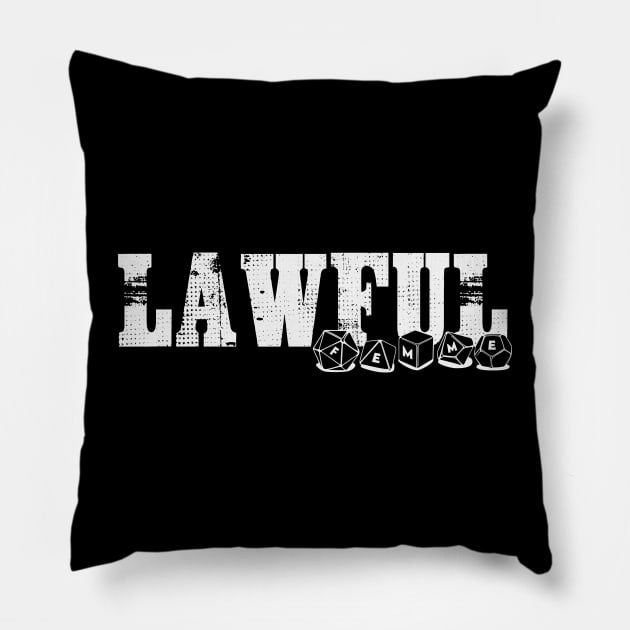 Lawful Femme (Light Ink) Pillow by The Digital Monk