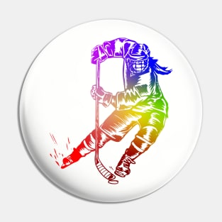 Pride Hockey Player Pin