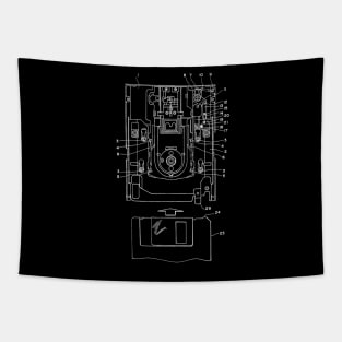 Floppy Disk Vintage Patent Drawing Tapestry