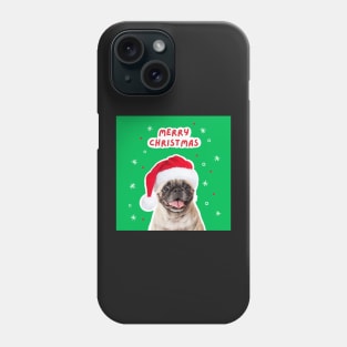 Funny Pug Christmas Photo Phone Case