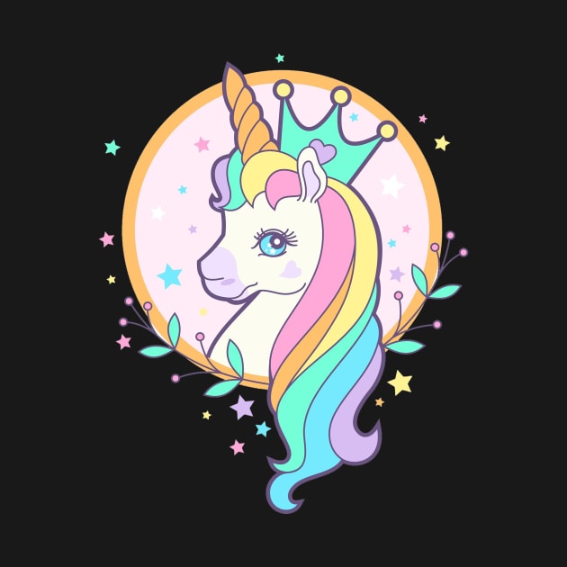 Cute Rainbow Unicorn by zaki-tees