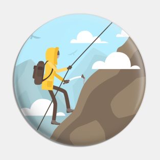 Mountaineering with rope and axe Pin