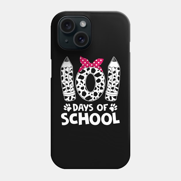 Happy 101 Days Of School Funny Student Teacher Kids Phone Case by Cristian Torres