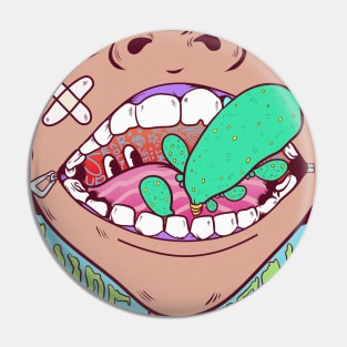 Super dope mouthful of dreamland cartoon illustration Pin