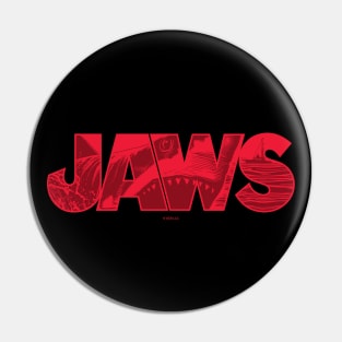 Jaws Logo Circling Orca Graphic Pin