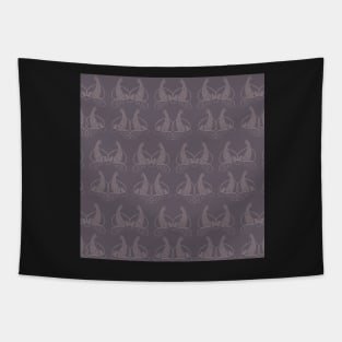 Cat & Mouse - Aubergine Tapestry