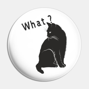 Calme and cute black cat saying what? Pin