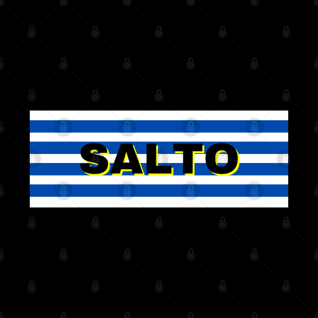 Salto City in Uruguay Flag Stripes by aybe7elf