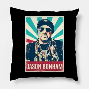 Vintage Retro  Jason Bonham Pillow
