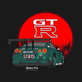 Nissan GTR Rising Sun (Back Print) T-Shirt