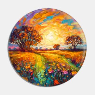 Tree and summer floral fields 1 Pin