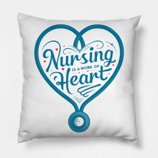 Heart of Care: Nursing Passion and Dedication Pillow