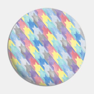 Multicoloured Houndstooth - Scottish Highlands Pin