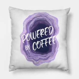 Powered by Coffee: Purple Pillow