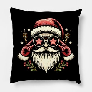Christmas Santa embroidery style 20 Pillow