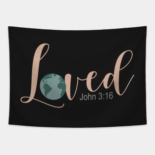 Loved_John3:16 Tapestry