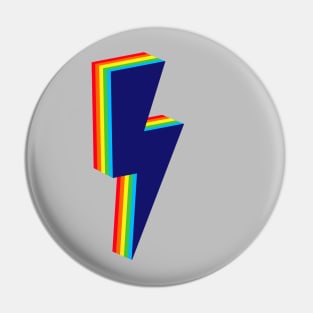 Rainbow Layered Lightning Bolt Pin