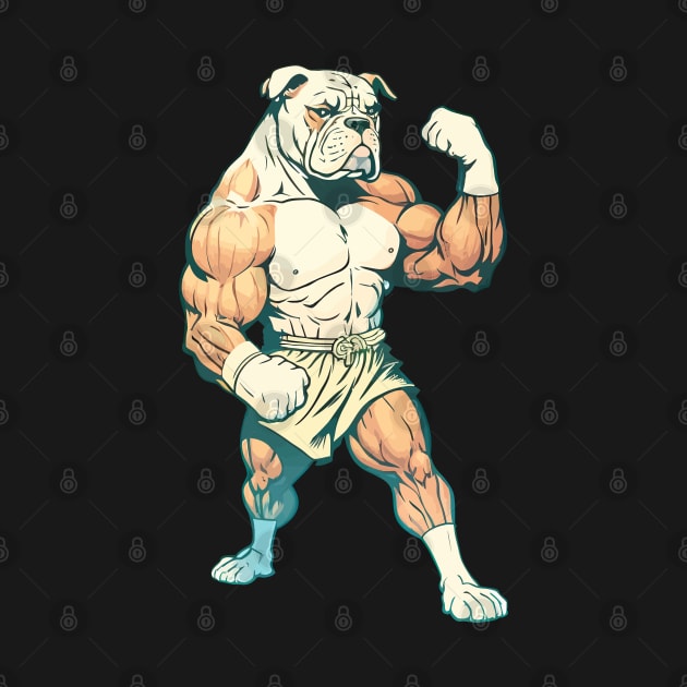 Muscular dog boxing by FunnyZone