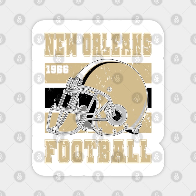 New Orleans Retro Football Magnet by Arestration