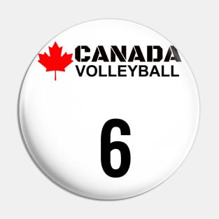 Canada Volleyball 6 Gift Idea Pin