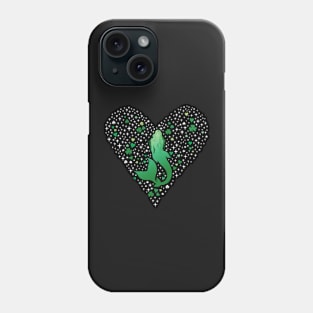 St. Patrick's Day Irish Mermaid Heart with Shamrocks Phone Case