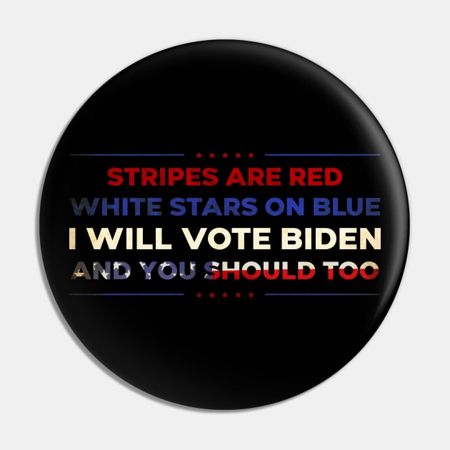 Vote Joe Biden - Roses are red meme vintage american flag | Anti Trump | USA election 2020 Pin by Vane22april