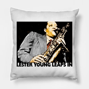 Lester Young leaps in Pillow