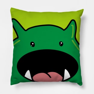 Cute Green Monster Pillow