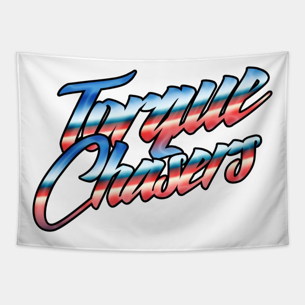 Torque Chasers Retro text Tapestry by Torque_Chasers