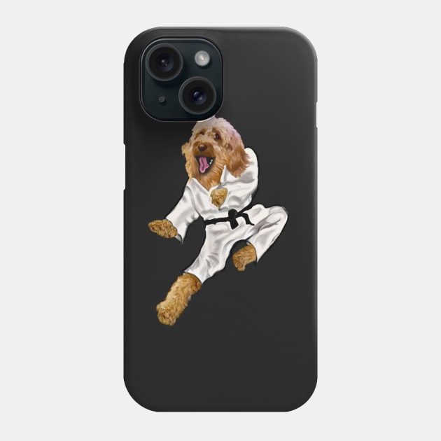 Cavapoo Fists of furry Kong fu Cava - Karate - martial arts Cavapoo Cavoodle puppy dog  - cavalier king charles spaniel poodle, puppy love Phone Case by Artonmytee