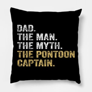 Dad Man Myth Pontoon Captain Pillow