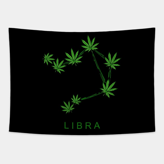 LIBRA WEED ZODIAC Tapestry by AWANG ART STUDIO