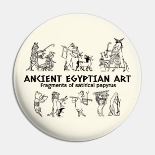 Ancient Egyptian Art Fragments of Satirical Papyrus Pin