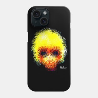 Amoeba Death Mask in Yellow by Blackout Design Phone Case