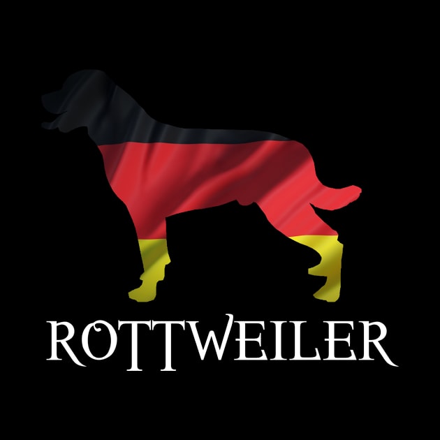 German Rottweiler - Silhouette German flag by Monstershirts