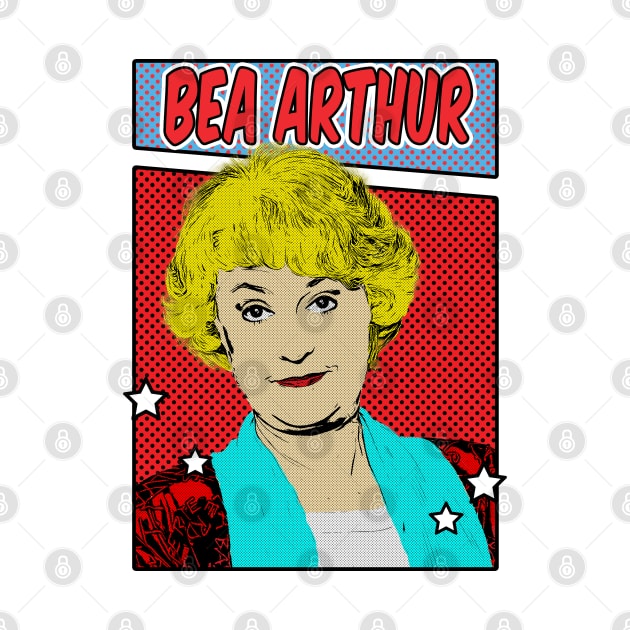 Bea Arthur Pop Art Comic Style by Flasher