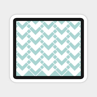 Abstract geometric pattern - blue and white. Magnet