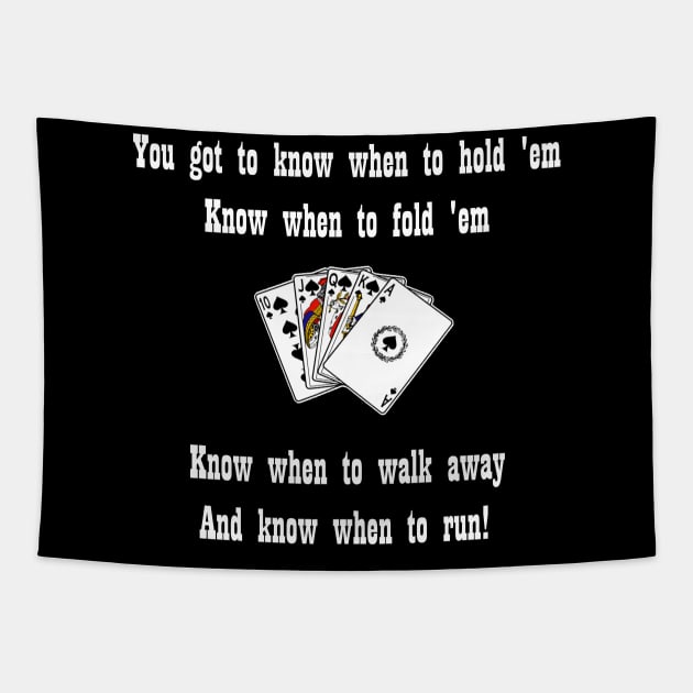 "Hold 'em, fold 'em" poker design Tapestry by Yoda