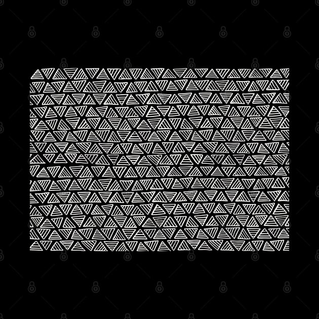 Monochrome Triangle Pattern in Black by Dessi Designs