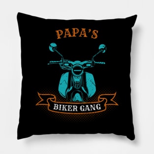 Papa's Biker Gang Father's Day Pillow