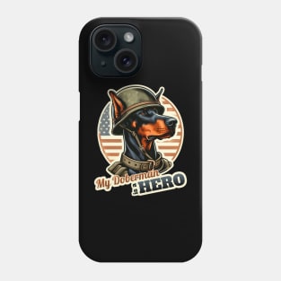 Doberman soldier Phone Case