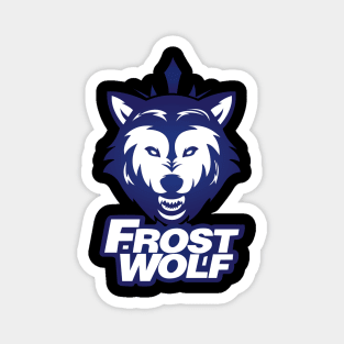 frost wolf glow design Magnet