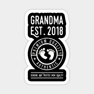 Grandma Est 2018 Expecting New Baby Gift Established Mom grandmom Magnet