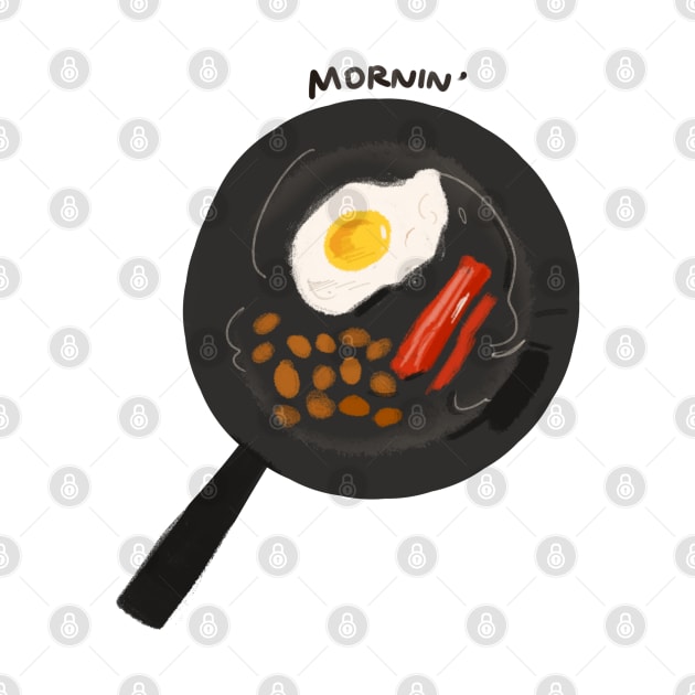 'Mornin' Breakfast Bacon and Eggs Doodle by sticksnshiz