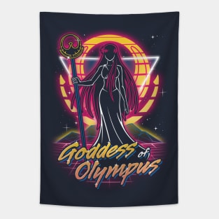 Retro Olympus Goddess Tapestry