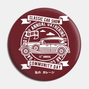 Classic car show Pin