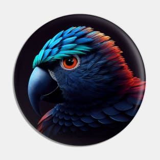 Futuristic parrot with background Pin